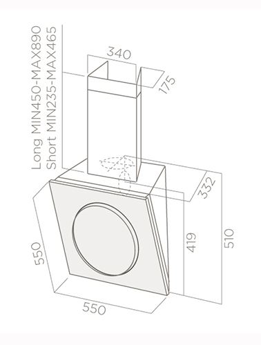 Okap Elica MINI OM BL/F/55