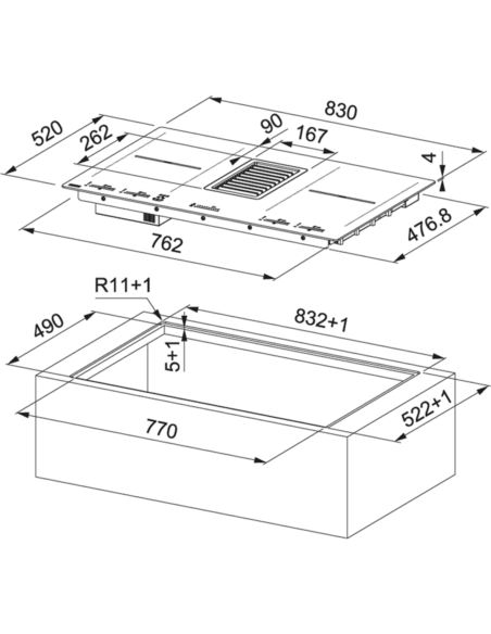Płyta indukcyjna z okapem Franke FMY 839 HI 2.0