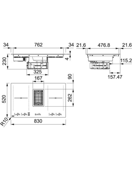 Płyta indukcyjna z okapem Franke FMY 839 HI 2.0