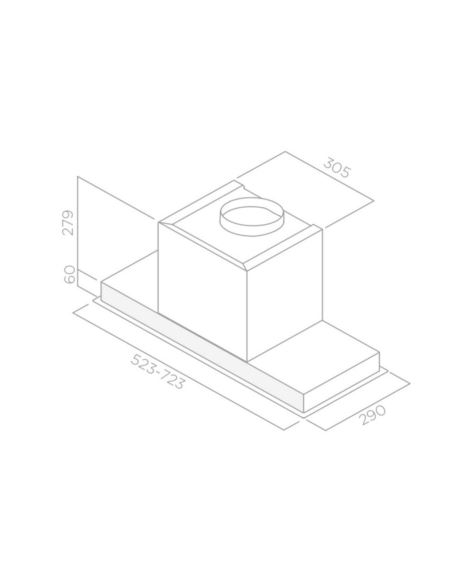 Okap Elica HIDDEN 2.0 IXGL/A/60