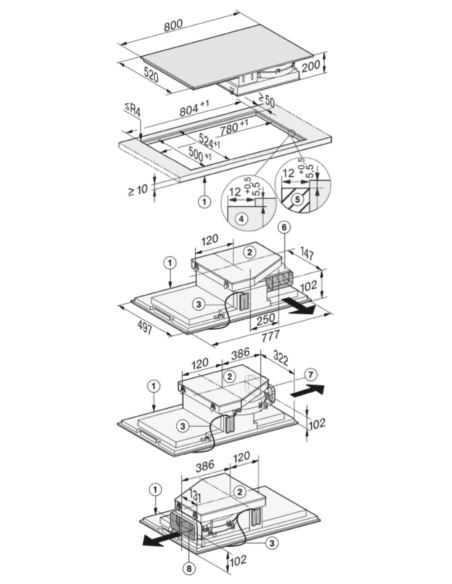 Płyta indukcyjna z wyciągiem Miele KMDA 7476 FL