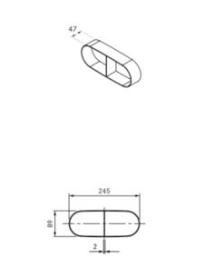 Element wentylacyjny 47 mm płaski BORA EF47/1 2
