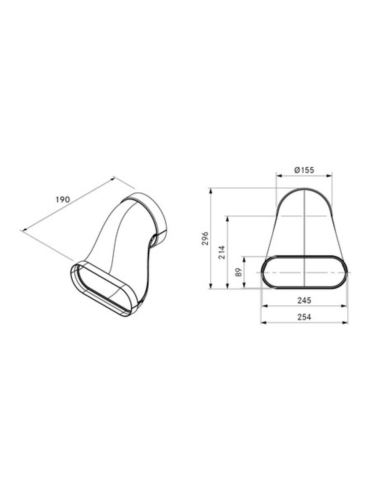Przejście płaskie okrągłe BORA EFRV/20