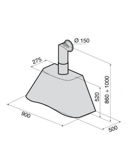Okap Galvamet Charme 90/A