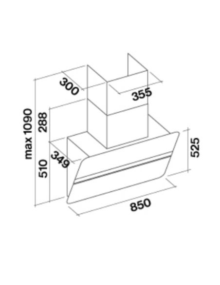 Okap Falmec Flipper NRS 85 biały