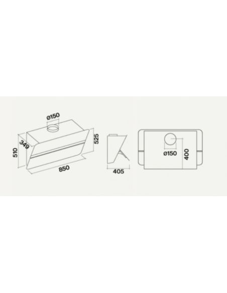 Okap Falmec Flipper 85 biały matowy