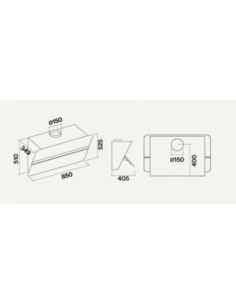 Okap Falmec Flipper 85 czarny błyszczący 2