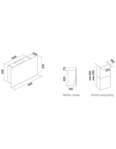 Okap Falmec Cover 85 czarny