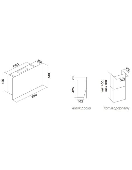 Okap Falmec Cover 85 czarny