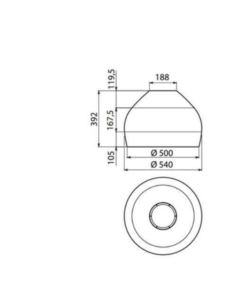 Okap Falmec Sophie Circle.Tech Isola 54 miedz.ant 2
