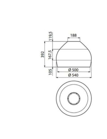 Okap Falmec Sophie Circle.Tech Isola 54 miedz.ant