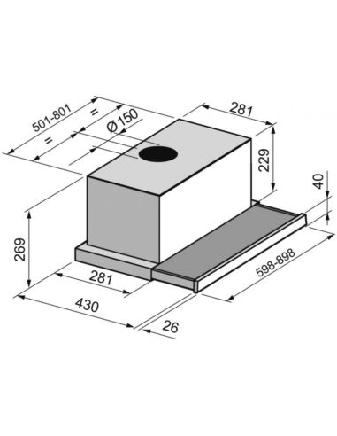 Okap Falmec Slim Vetro Plus 90 czarny