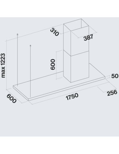 Okap Falmec Lumen NRS Isola 175 Prawy