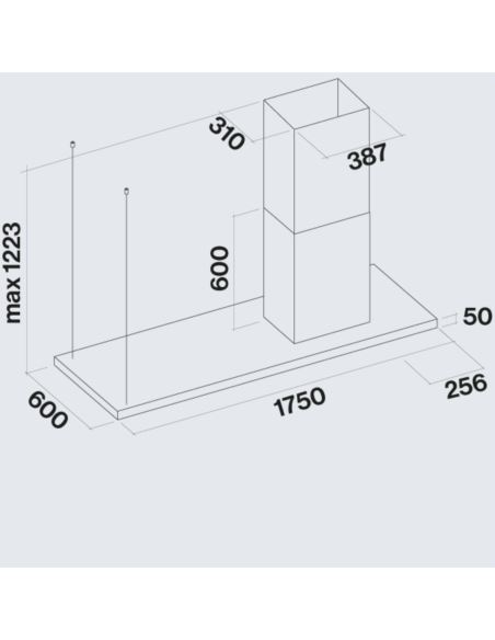 Okap Falmec Lumen NRS Isola 175 Prawy