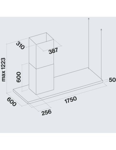 Okap Falmec Lumen NRS Isola 175 Lewy