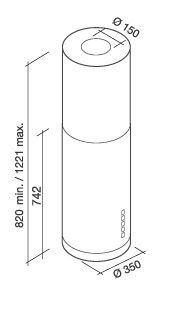 Okap Falmec Polar Light Isola 35