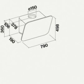 Okap Falmec Tab 80 czarny