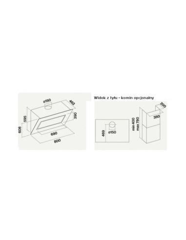 Okap Falmec Quasar 80 czarny