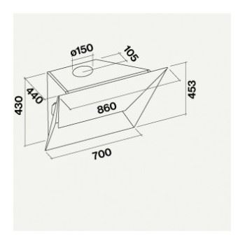Okap Falmec Prisma 85 Biały