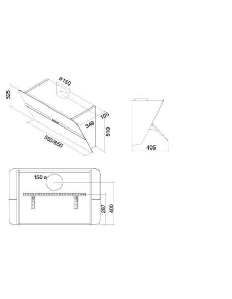 Okap Falmec Prisma 85 Czarny
