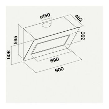 Okap Falmec Quasar 90 czarny