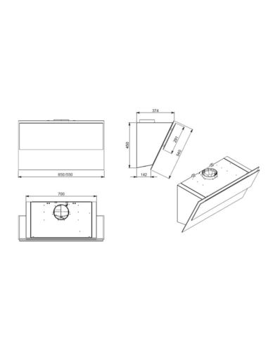 Okap Falmec Verso 55 czarny
