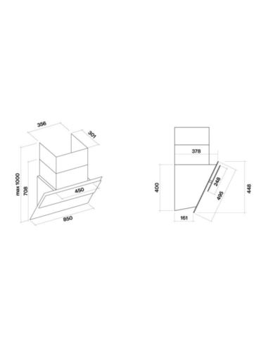 Okap Falmec Verso NRS 85 biały