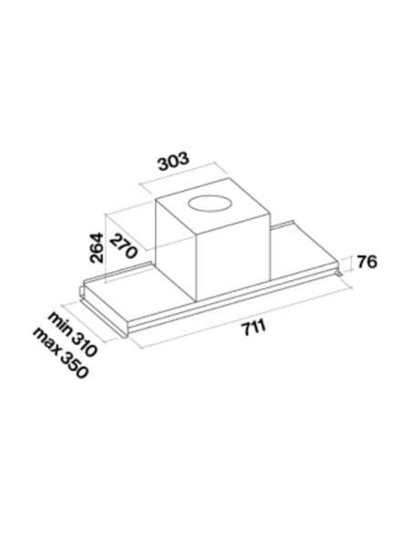 Okap Falmec Virgola Evo 75 inox