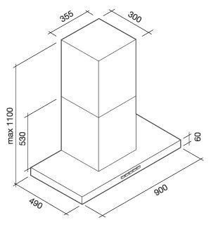 Okap Falmec Plane 90 800m3/h