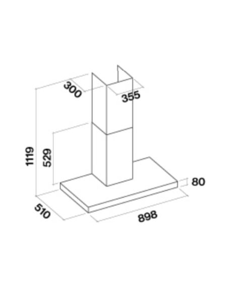 Okap Falmec Plane No-Drop 90