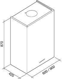 Okap Falmec Laguna Isola 60 H75 panelowa