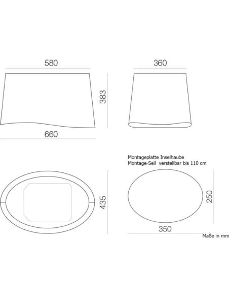 Okap Falmec Mare E.ion Isola 66 biały