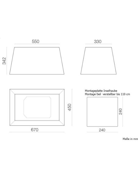 Okap Falmec Lumiere E.ion Isola 67 biały