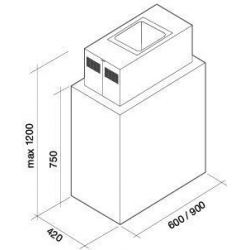 Okap Falmec Laguna Isola 90 H75 panelowa