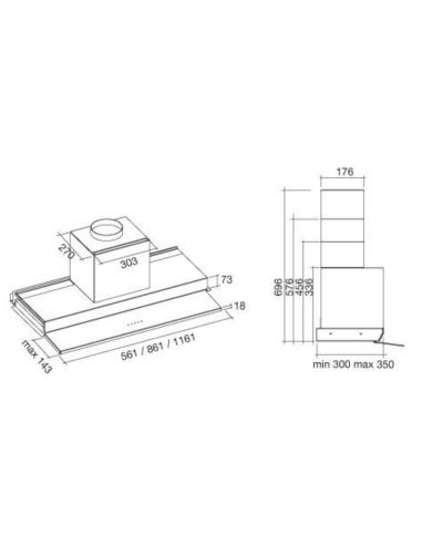 Okap Falmec Move 120 czarny