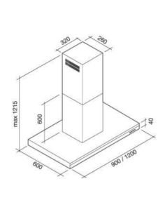 Okap Falmec Lumen Isola 120 800m3/h 2