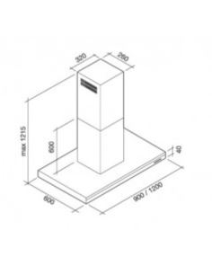 Okap Falmec Lumen Isola 90 800m3/h 2
