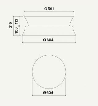 Okap Falmec Dama Circle.Tech Isola 60 gunmetal
