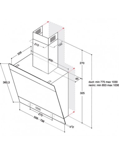 Okap Whirlpool AKR 038 G BL