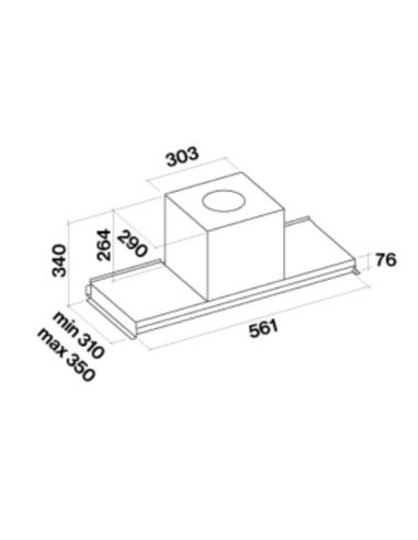 Okap Falmec Virgola Evo 60 czarny