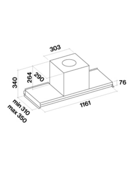 Okap Falmec Virgola Evo 120 czarny