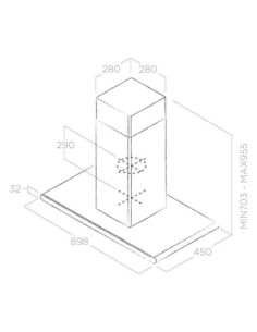 Okap Elica GALAXY ISLAND BLIX/A/90 2