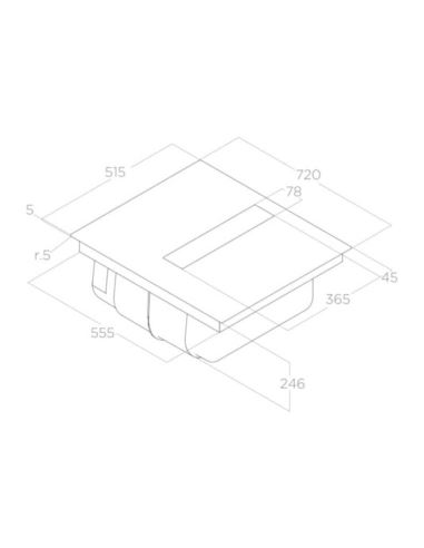 Płyta zint.z okapem Elica NIKOLATESLA FIT BL/A/70