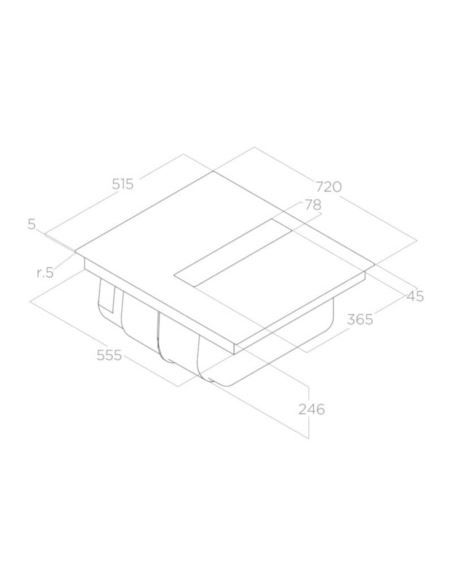 Płyta zint.z okapem Elica NIKOLATESLA FIT BL/A/70