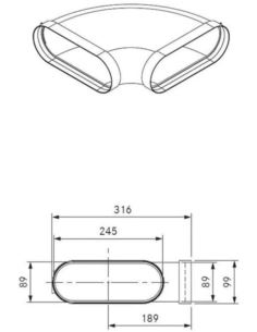 Kątownik poziomy kąt prosty BORA EFBH90/1 2