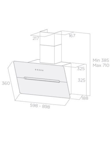 Okap Elica WISE BL/A/90