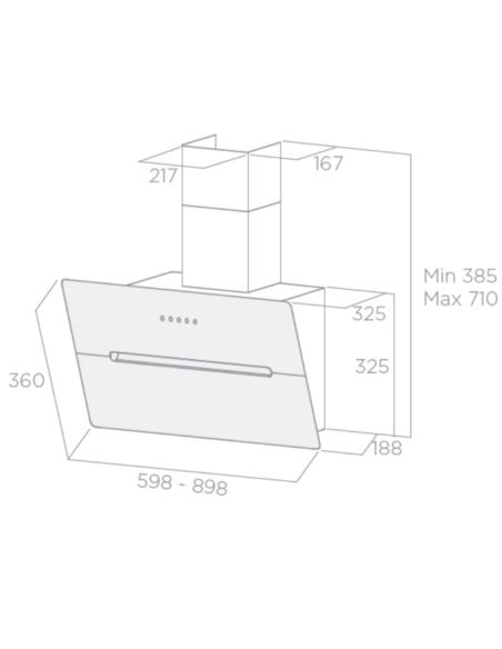 Okap Elica WISE BL/A/90