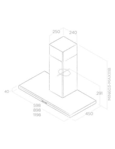 Okap Elica MOON IX/F/90