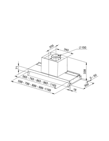 Okap Galvamet Optima 120/A Inox