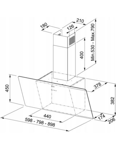 Okap Franke FPJ 915 V WH A Białe Szkło